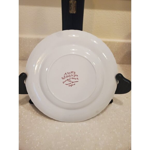 Vintage 1974 Royal Crownford Collectible Plate 8.5" Merry Christmas Transferware - Picture 5 of 11
